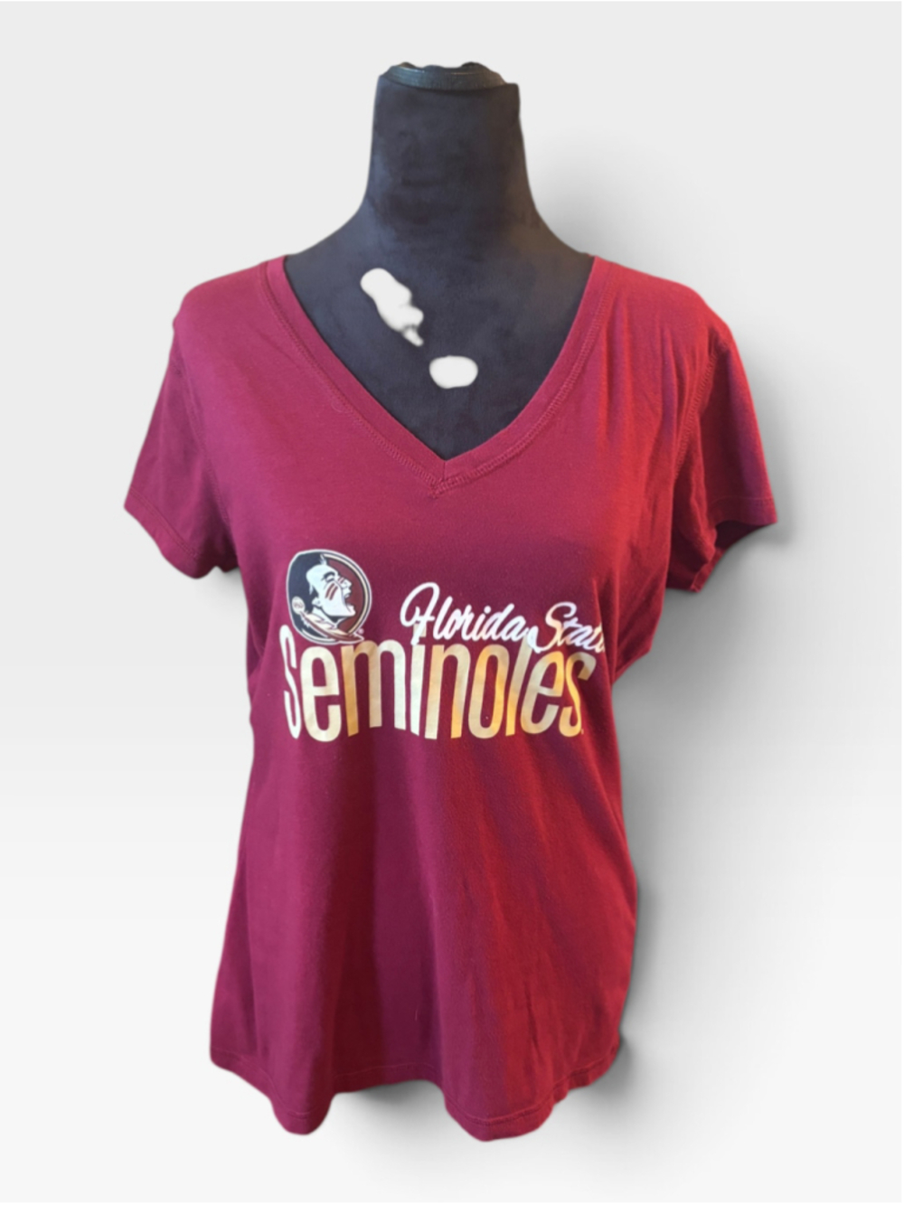 FSU Florida State Seminoles Concepts Sports Women's V-Neck Shirt - Size L
